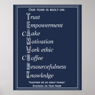 Teamarbete Motiv akrotik Poster