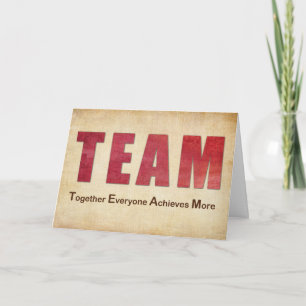 Teamarbete tack vare Röda texturerade företagsanst Kort