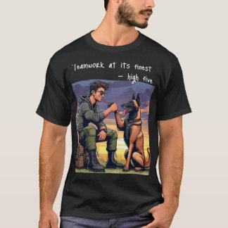 Teamarbete vid dess bästa - hög fem t shirt