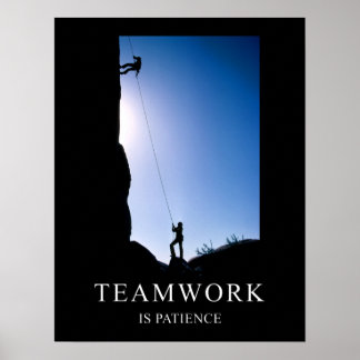 Teamarbetet är Patientmotiv Poster