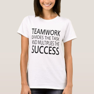 Teamarbetet delar upp uppgiften.. multiplicerar fr t shirt
