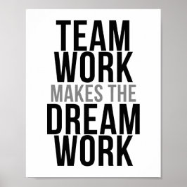Teamarbetet utför Dream-arbetet Poster