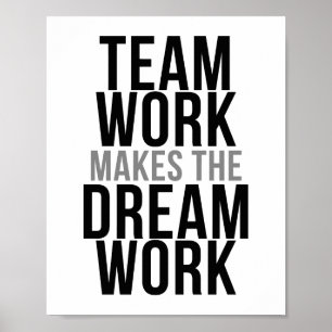 Teamarbetet utför Dream-arbetet Poster