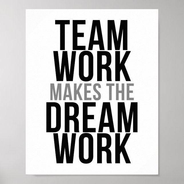 Teamarbetet utför Dream-arbetet Poster (Framsidan)