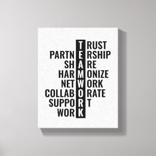 Teamarbetsoffert för Office and Home Wall Art Canvastryck