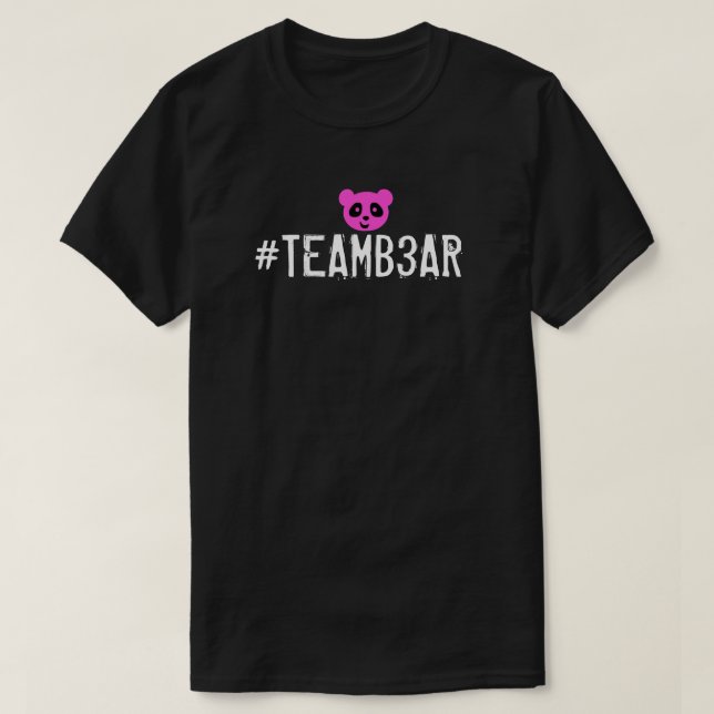 #Teamb3ar-skjorta - rosa B3ar Tee Shirt (Design framsida)