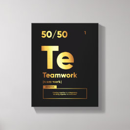 Teamdefinition | Motiverande citattecken Canvastryck