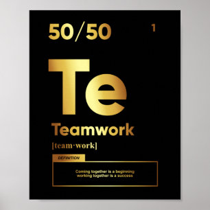 Teamdefinition Motiverande Poster