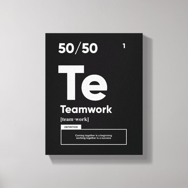 Teamdefinition | Motiverande Poster Canvastryck (Framsida)