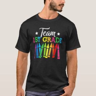 Teamet 1:a Klass Preschool Teacher Student tillbak T Shirt