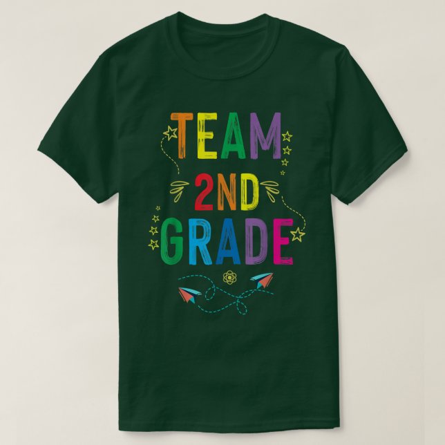 Teamet 2:a Klass Back to school Kindergarten Lärar T Shirt (Design framsida)