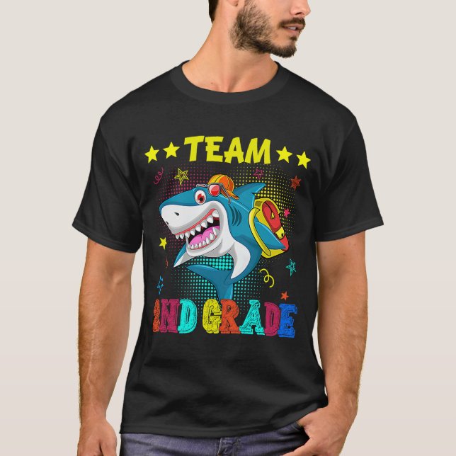 Teamet 2:a Klass-Student-läraren tillbaka till Sch T Shirt (Framsida)