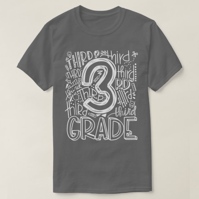 Teamet 3:e Klass-typografiläraren Back to school T Shirt (Design framsida)