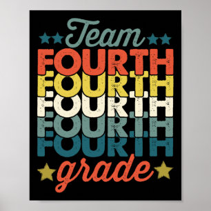 Teamet 4:e fjärde lärarbarnen i Back to school Kla Poster
