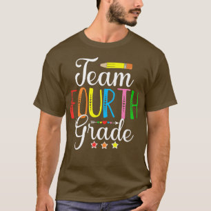 Teamet 4:e Klass-läraren Student Fjärde Klass-bak T Shirt