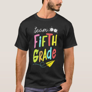 Teamet 5:e femte Klass Sunglass Lärarbarn tillbaka T Shirt