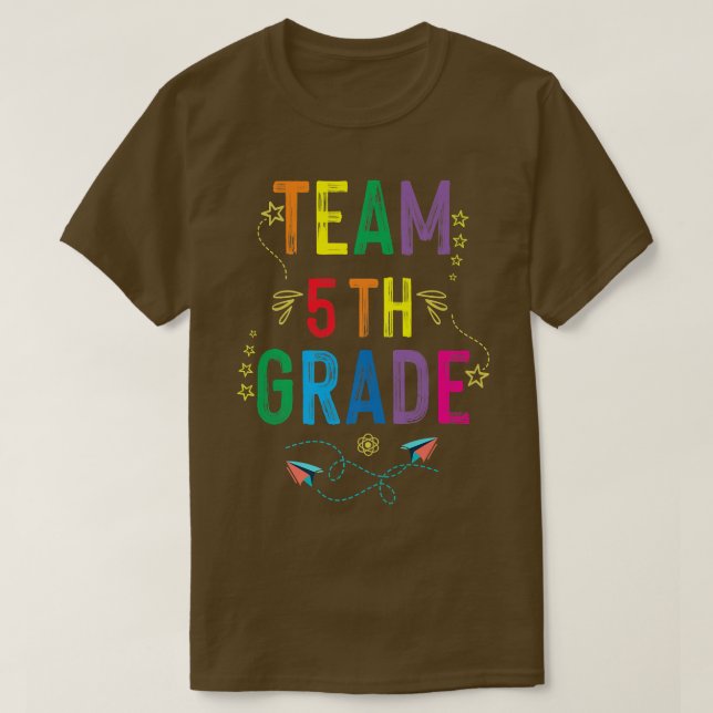 Teamet 5:e Klass Back to school Kindergarten Lärar T Shirt (Design framsida)