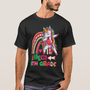 Teamet 6e Klass Rainbow Unicorn Dab Teacher Women T Shirt