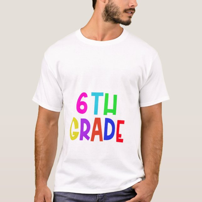 Teamet 6e sjätte Klass-dagen Back to school Tea T Shirt (Framsida)