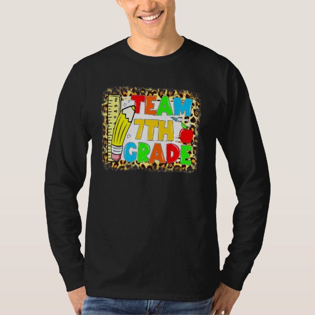 Teamet 7:e Klass Lärare Student andra Klass, bak T Shirt (Framsida)
