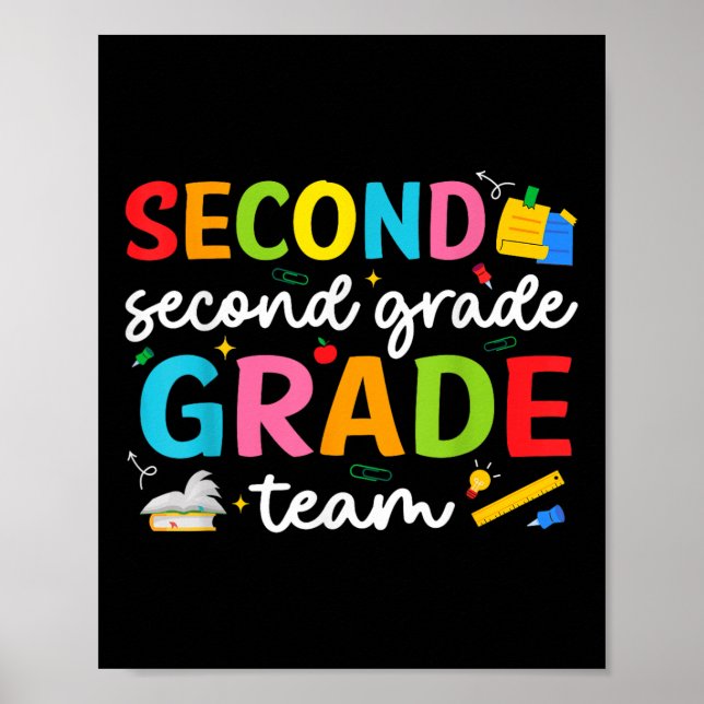 Teamet andra Klass 2:a Klass-lärartorget tillbaka  Poster (Framsidan)