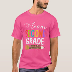Teamet andra Klass Leopard Pencil 2:a Klass Lärare T Shirt