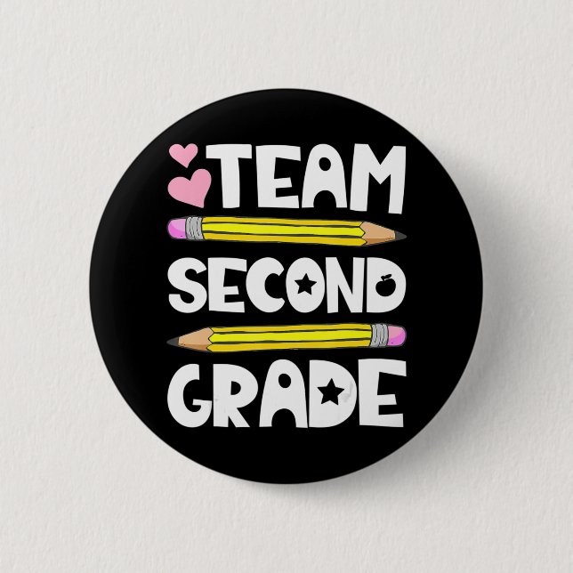 Teamet andra Klass Roligt 2:a Back to school Lärar Knapp (Framsida)