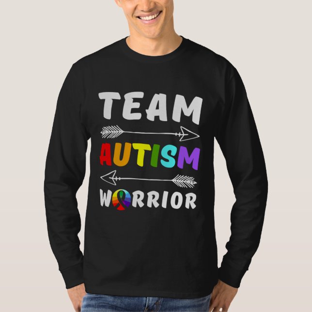 Teamet Autism Warrior Autism Awareness Autism Mamm T Shirt (Framsida)