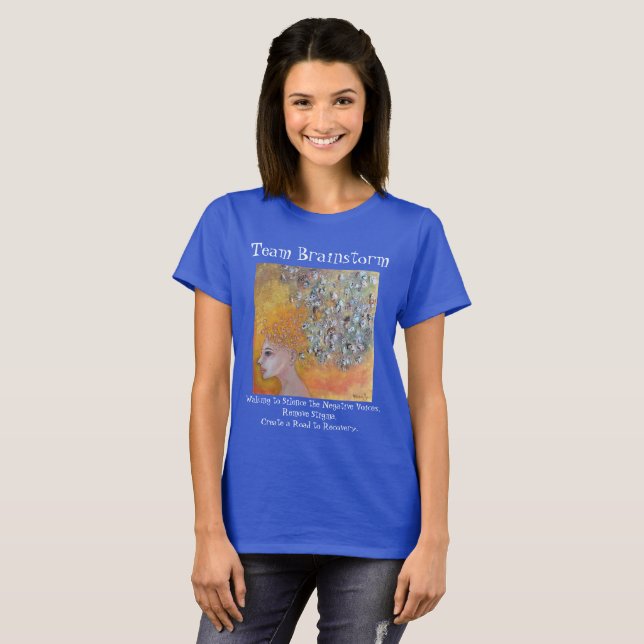 Teamet Brainstorm Mental Health Awareness Art T Shirt (Hel framsida)
