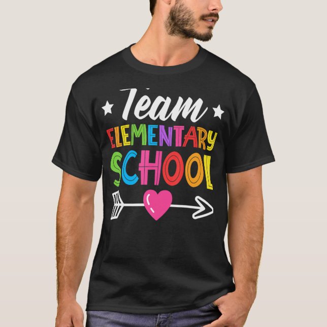 Teamet Elementary School Teacher Student Kid tillb T Shirt (Framsida)