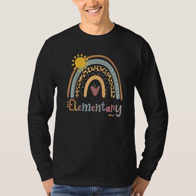 Teamet Elementary Squad Back to school Rainbow Kid T Shirt (Framsida)