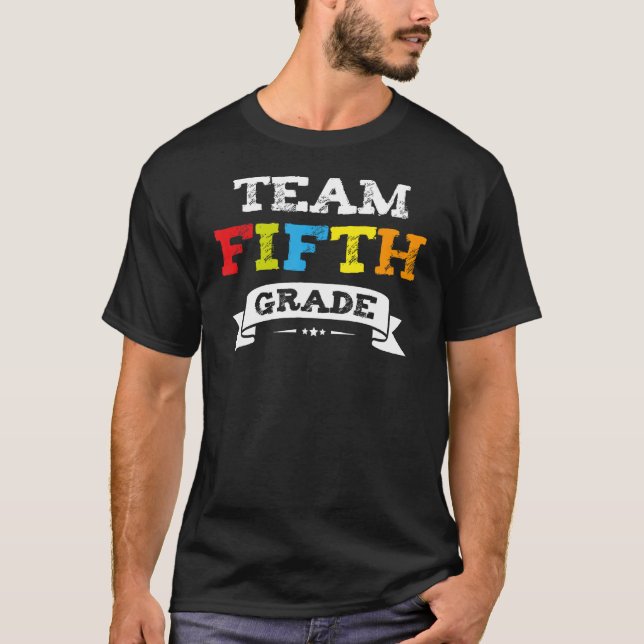 Teamet Femte Klass Läraren Student Back to school  T Shirt (Framsida)