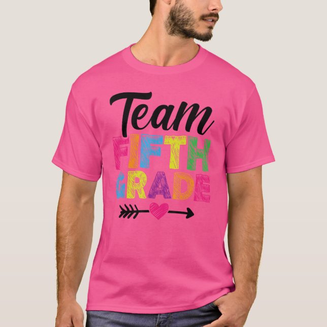 Teamet Femte Klass-läraren Studenter Back to schoo T Shirt (Framsida)