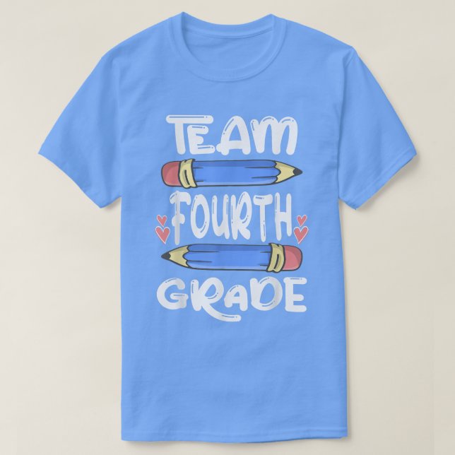 Teamet Fjärde Back to school Läraren i Klass T Shirt (Design framsida)