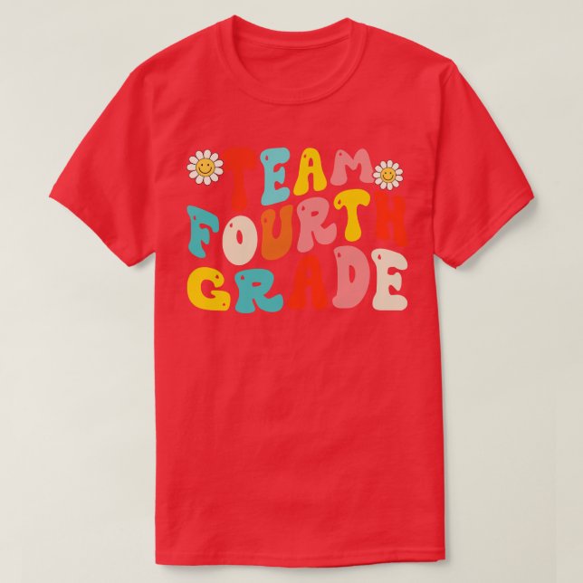 Teamet Fjärde läraren Klass Back to school 4:e Kla T Shirt (Design framsida)