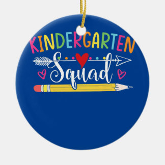 Teamet Kindergarten Squad Teacher Student tillbaka Julgransprydnad Keramik