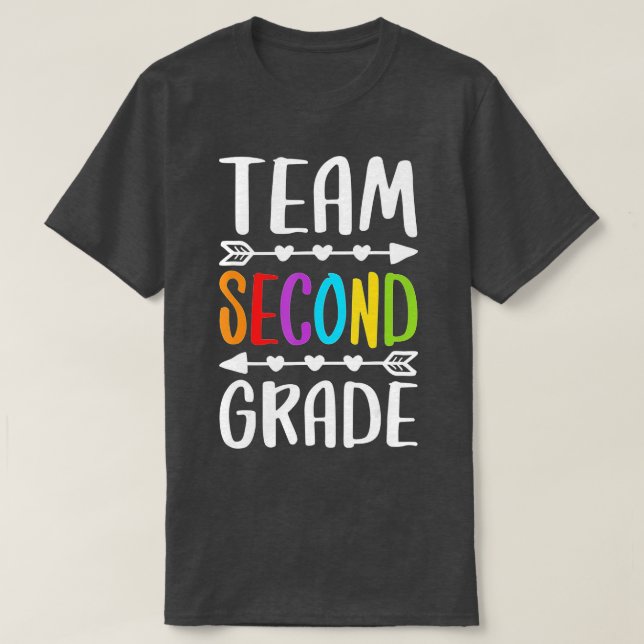 Teamet Klass 2:a Klass Lärare Student T Shirt (Design framsida)