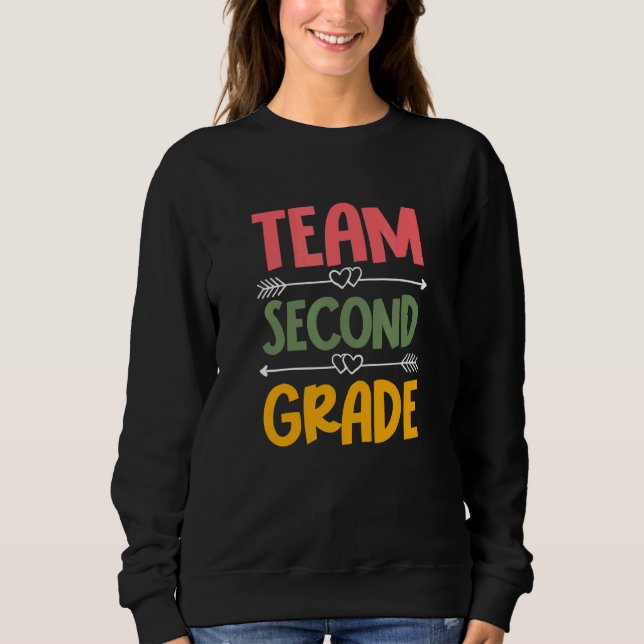 Teamet Klass 2:a Klass Lärare Student Tillbaka T Shirt (Framsida)
