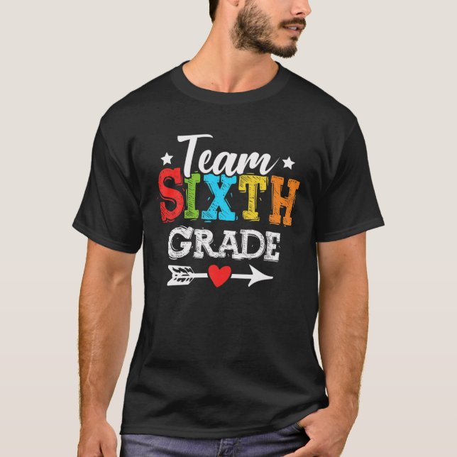 Teamet Klass 6 Lärare i 6e Back to school T Shirt (Framsida)