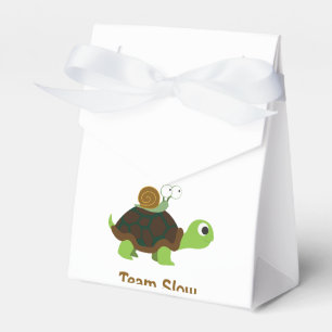 Teamet Långsam Cute Tecknad Turtle och Snigel Presentaskar