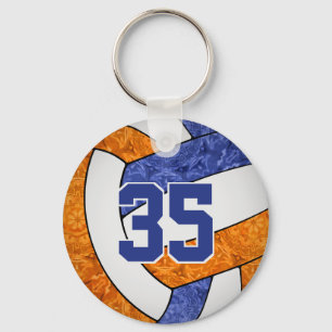 Teamet namn blue orange anpassningsbars Flickor vo Nyckelring