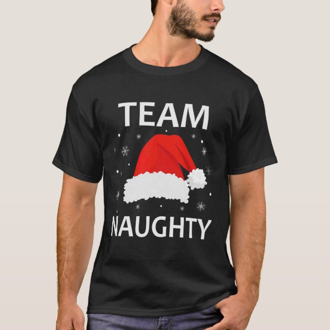 Teamet Naughty Couple Matching-team för julkläder T Shirt (Framsida)