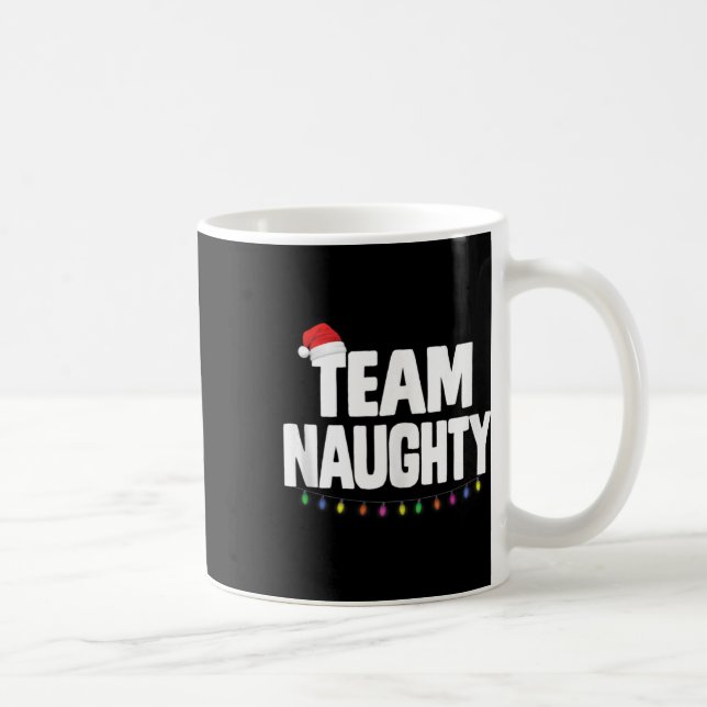 Teamet Naughty Funny Jul Naughty eller Nice List Kaffemugg (Höger)