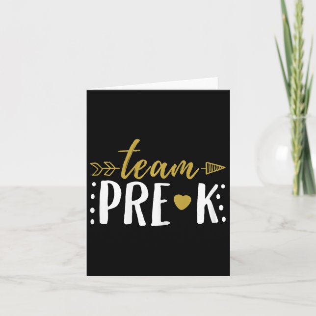 Teamet Preschool Teacher Student Arrow Kort (Framsida)