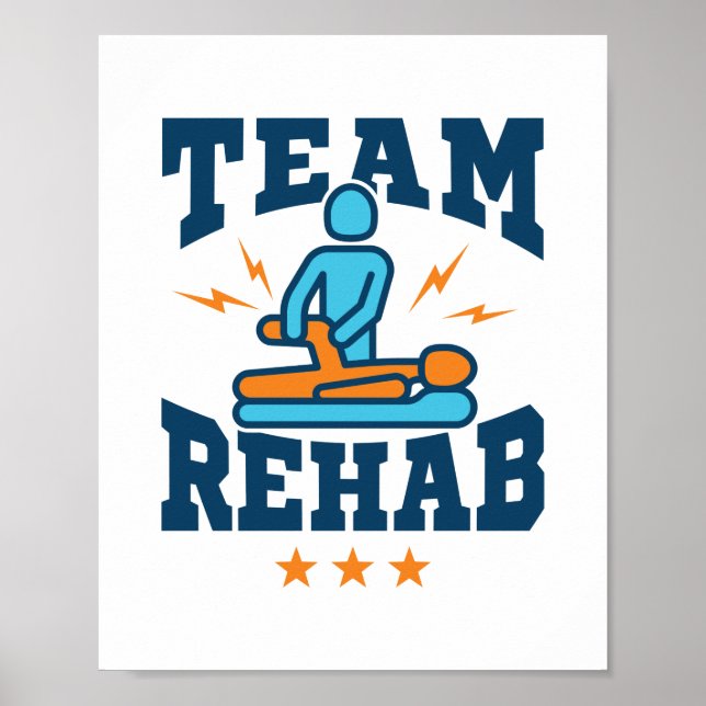 Teamet Rehab PhysiTherapy Therapist Squad Personal Poster (Framsidan)