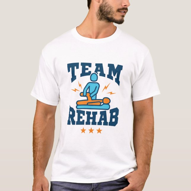 Teamet Rehab PhysiTherapy Therapist Squad Personal T Shirt (Framsida)