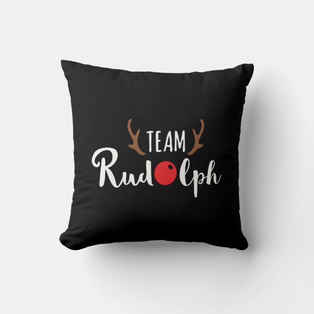 Teamet Rudolph Julmotif Kudde (Framsida)