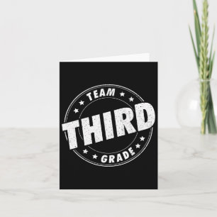 Teamet Tredje Klass Lärare Student Back to school  Kort