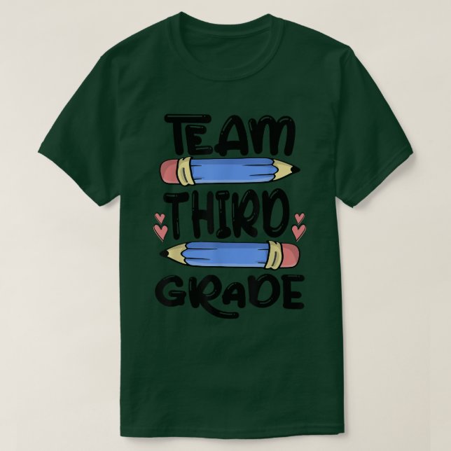 Teamet Tredje Klass-läraren, tredje Back to school T Shirt (Design framsida)