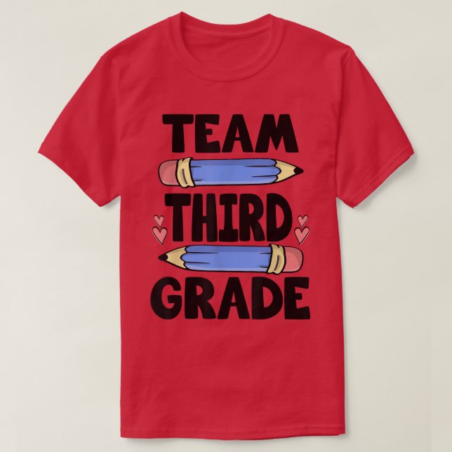 Teamet Tredje Klass-läraren, tredje Back to school T Shirt (Design framsida)
